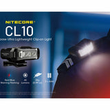 Nitecore CL10 LED Clip Light - White Red Blue Light - 45 Lumens - 2 x AAA (Included)