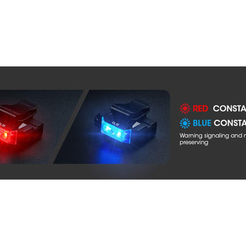 Nitecore CL10 LED Clip Light - White Red Blue Light - 45 Lumens - 2 x AAA (Included)