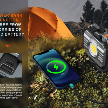 Fenix CL28R USB-C Rechargeable LED Lantern - 2000 Lumens - Uses 10000mAh Li-ion Battery Pack