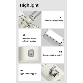 Klarus CL2S USB-C Rechargeable LED Lantern - 750 Lumens - Uses Built-in 5000mAh Li-ion Battery Pack - Ivory White