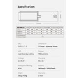 Klarus CL2S USB-C Rechargeable LED Lantern - 750 Lumens - Uses Built-in 5000mAh Li-ion Battery Pack - Ivory White