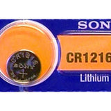 MuRata CR1216 30mAh 3V Lithium Primary (LiMnO2) Coin Cell Watch Battery - 1 Piece Tear Strip, Sold Individually