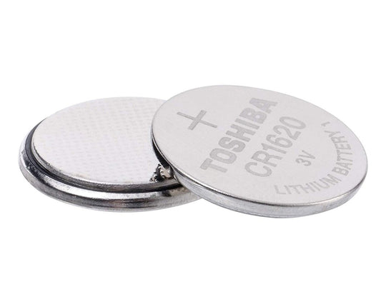 Toshiba CR1620 Batteries Showing Positive and Negative Side