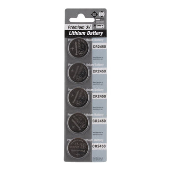 Panasonic CR2450 620mAh 3V Lithium Primary (LiMnO2) Coin Cell Battery - 1 Piece Tear Strip, Sold Individually