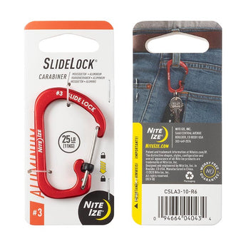 Nite Ize SlideLock S-Biner #3 Carabiner - Aluminum - Various Colors