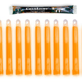 Cyalume 6-inch ChemLight 5 Minute Tactical Light Sticks - Case of 500 - Individually Foiled - Orange (9-27022)