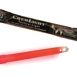 Cyalume 6-inch ChemLight 12 Hour Chemical Light Sticks - Case of 500 - Individually Foiled - Red (9-27054)