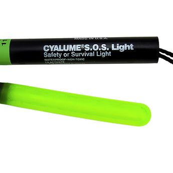 Cyalume 6.25-inch ChemLight 8 Hour SOS Signal Light Stick - Case of 50 - Green (9-42740PF)