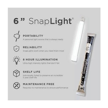 Cyalume 6in SnapLight - Case of 10 - Individually Foiled - Multiple Colors