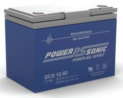 Power-Sonic Power-Gel DCG12-50 50Ah 12V Rechargeable Sealed Lead Acid (SLA) Battery - T6/U Terminal