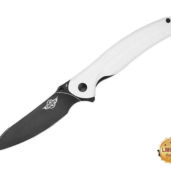 Olight Drever Oknife - 3.36 Inch Blade, Sheepsfoot, Straight Edge - G10 or Micarta Handle - Stonewashed Blade - Black, Blue, OD Green, White (Limited Edition), or Orange (Limited Edition)