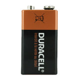 Duracell MN1604 9V Alkaline Battery with Snap Connectors - Bulk