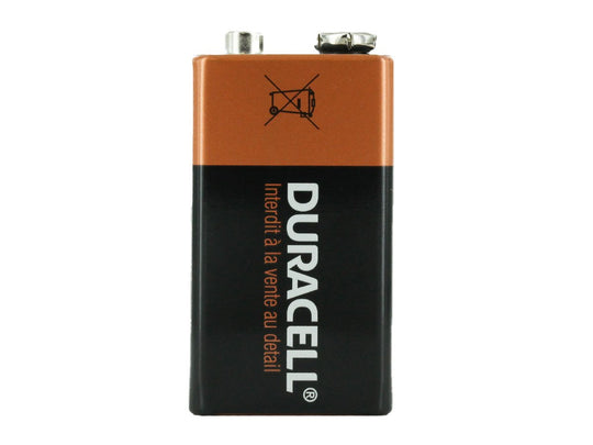 Duracell MN1604 9V Alkaline Battery with Snap Connectors - Bulk