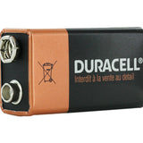 Duracell MN1604 9V Alkaline Battery with Snap Connectors - Bulk