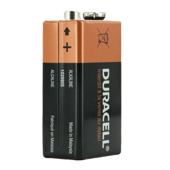 Duracell MN1604 9V Alkaline Battery with Snap Connectors - Bulk