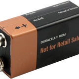 Duracell MN1604 9V Alkaline Battery with Snap Connectors - Bulk