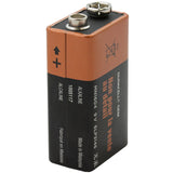 Duracell MN1604 9V Alkaline Battery with Snap Connectors - Bulk