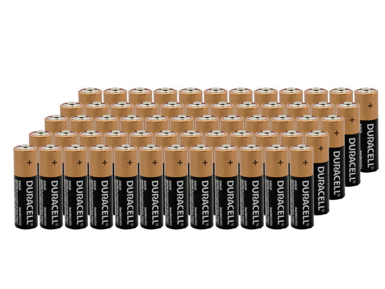 Duracell MN1500 (60PK) AA LR6 1.5V Alkaline Button Top Battery (MN1500BKV) - 60 Pack