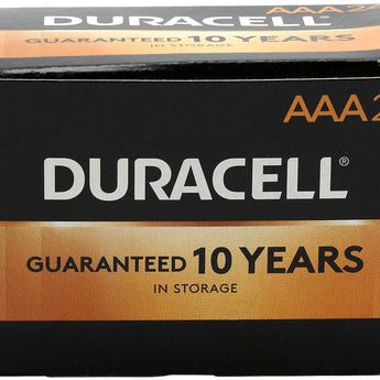 Duracell Coppertop Duralock MN2400 AAA 1.5V Alkaline Button Top Battery - Made in the USA - Boxed