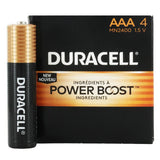 Duracell Coppertop Duralock MN2400 (144PK) AAA Alkaline Button Top Batteries (MN2400BKD) - Made in the USA - Box of 144 (6 x 24-Boxes)