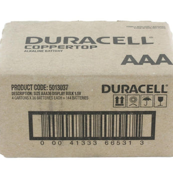 Duracell Coppertop Duralock MN2400 AAA 1.5V Alkaline Button Top Battery - Made in the USA - Boxed