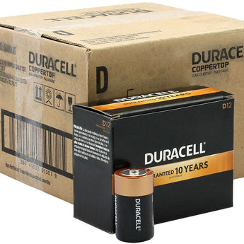 Duracell Coppertop Duralock MN1300 D-cell 1.5V Alkaline Button Top Battery - Made in the USA - Contractor Pack - Priced Per Cell