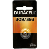 Duracell D303/357, 76A 165mAh 1.5V Silver Oxide Watch/Electronic Button Cell Battery (D303/357B) - 1 Piece Retail Card
