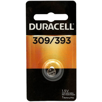 Duracell D303/357, 76A 165mAh 1.5V Silver Oxide Watch/Electronic Button Cell Battery (D303/357B) - 1 Piece Retail Card