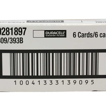 Duracell D309/393 70mAh 1.5V Silver Oxide Watch/Electronic Button Cell Battery (D309/393B) - 1 Piece Retail Card