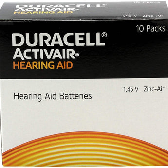 Duracell DA312-B8 (8PK) Size 312 170mAh 1.45V Zinc Air EasyTab Brown Hearing Aid Batteries (DA312B8) - 8 Piece Retail Card