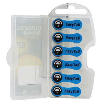 Duracell DA675-B (6PK) Size 675 600mAh 1.45V Zinc Air Blue Hearing Aid Batteries (DA675B6) - 6 Piece Retail Card