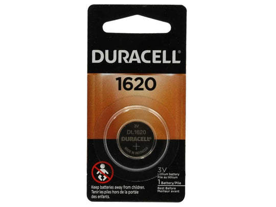 Duracell Duralock DL CR1620 75mAh 3V Lithium Primary (LiMNO2) Watch/Electronic Coin Cell Battery (DL1620BPK) - 1 Piece Retail Card