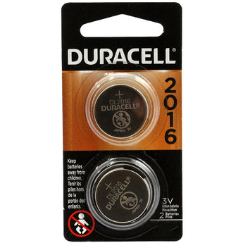 Duracell Electronics DL CR2016-B2PK 75mAh 3V Lithium Primary (LiMNO2) Watch/Electronic Coin Cell Batteries (DL2016B2PK) - 2 Pack Retail Card
