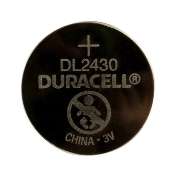 Duracell Duralock DL CR2430 285mAh 3V Lithium (LiMNO2) Watch/Electronic Coin Cell Battery (DL2430BPK) - 1 Piece Retail Card