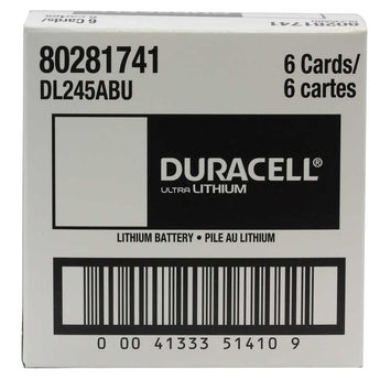 Duracell Ultra DL 245 1400mAh 6V Lithium Primary (LiMNO2) Digital Camera Battery (DL245BPK) - 1 Piece Retail Card