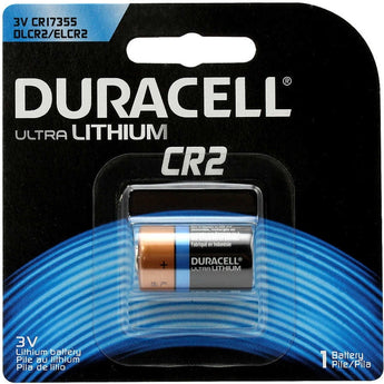 Duracell Ultra DL CR2 750mAh 3V Lithium (LiMNO2) Button Top Photo Battery (DLCR2BPK) - 1 Piece Retail Card