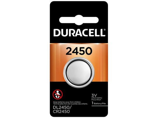 Duracell DL2450 Coin Cell Battery - Front of Packaging