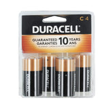 Duracell Coppertop Duralock MN1400-R4 C-cell 1.5V Alkaline Button Top Batteries (MN1400R4Z) - 4 Piece Clam Shell