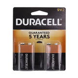duracell 2 pack of 9v 6LR61 batteries - front of package
