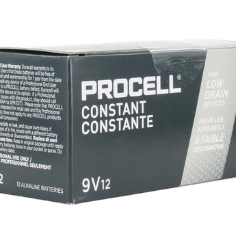 Duracell Procell PC1604 (72PK) 9V Alkaline Batteries with Snap Connectors (PC1604BKD) - Contractor Pack of 72 (6 x 12-Boxes)