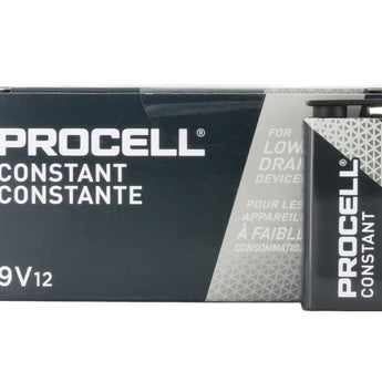 Duracell Procell PC1604 (12PK) 9V Alkaline Batteries with Snap Connectors (PC1604BKD) - Contractor Pack of 12