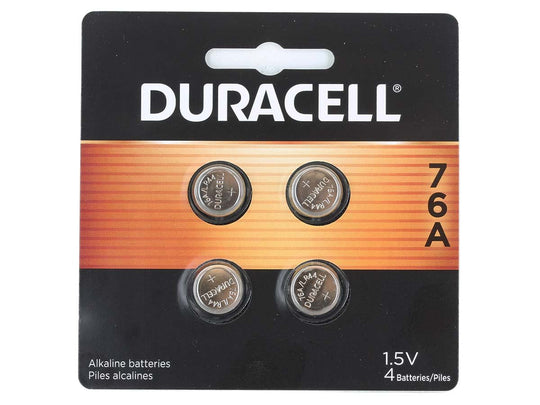 Duracell Alkaline 76A Medical Batteries - 4 Piece Retail Card