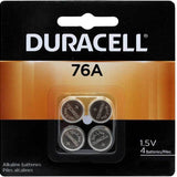 Duracell Medical PX76A LR44 1.5V Alkaline Button Cell Batteries (PX76A675AB4) - 4 Piece Retail Card