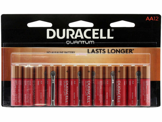Duracell Quantum AA Alkaline Battery - 12 Count Blister Pack
