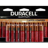 Duracell Quantum QU1500-B20Z10 AA 1.5V Alkaline Button Top Batteries - 20 Piece Retail Card