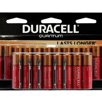 Duracell Quantum QU1500-B20Z10 AA 1.5V Alkaline Button Top Batteries - 20 Piece Retail Card