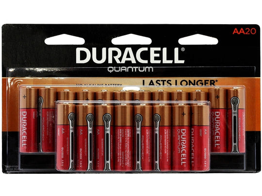 Duracell Quantum AA Alkaline Battery - 20 Count Blister Pack