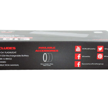Powertac E10R Gen 4 Rechargeable LED Flashlight - 1200 Lumens - Includes 1 x 16340