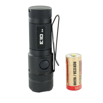 Powertac E10R Gen 4 Rechargeable LED Flashlight - 1200 Lumens - Includes 1 x 16340
