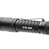 Powertac E12 Gen 2 Rechargeable LED Flashlight - 1300 Lumens - Includes 1 x 18650